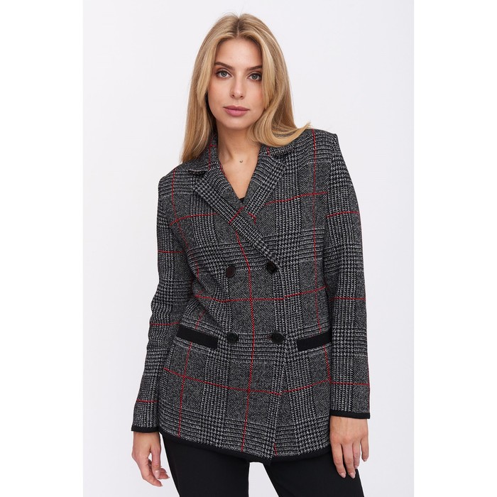 {{photo.Alt || photo.Description || 'Жакет женский, размер 46, цвет серо-красный'}}