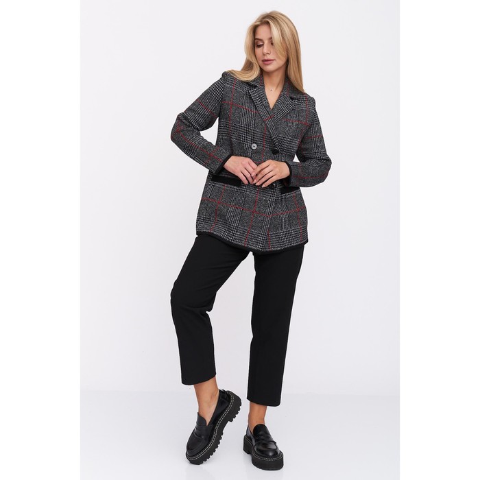 Жакет женский, размер 46, цвет серо-красный 65513