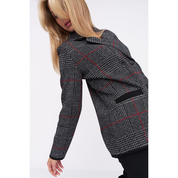 Жакет женский, размер 46, цвет серо-красный 65513