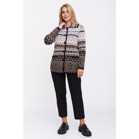 

Жакет женский, размер 50, цвет коричневый микс