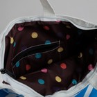 Сумка-шопер на молнии с подкладкой, цвет белый/синий - Фото 5