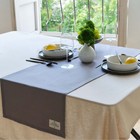 Дорожка на стол «Этель» ECO, 40×136 ±6 см, 70% хлопок, 30% лён, 190 г/м², серая - Фото 2