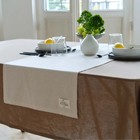 Дорожка на стол «Этель» ECO, 40×136 ±6 см, 70% хлопок, 30% лён, 190 г/м², молочная - Фото 2