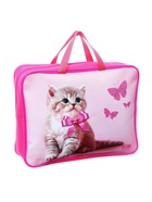 Папка для труда, А4, текстильная, 35×27×7 см «Милый котик» - Фото 3