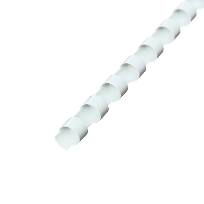 Пружины для переплета пластиковые, d=8мм, 100 штук, сшивают 30-51 лист, белые/чёрные, Гелеос - фото 1878313977