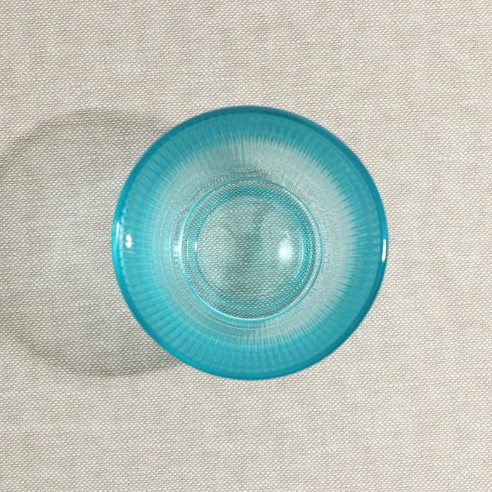 Стакан низкий стеклянный «Концепто Страйпи», 250 мл, цвет бирюзовый - фото 1885724104