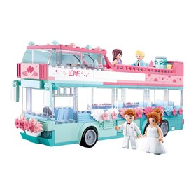 Конструктор Розовая мечта «Свадебный автобус», 379 деталей, в пакете