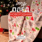 Плед LoveLife «Ёлочки», 180×200 см, велсофт, пл. 280 г/м² - Фото 1