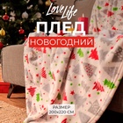 Плед LoveLife «Ёлочки» 200×220 см, велсофт, пл. 280 г/м² - Фото 1