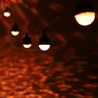 Гирлянда «Нить» 5.4 м с насадками «Диско-шары», IP44, тёмная нить, 10 LED, свечение красное/тёплое белое, солнечная батарея - Фото 2