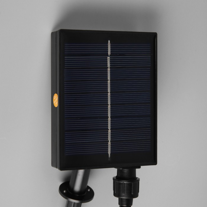 Гирлянда «Нить» 5.4 м с насадками «Диско-шары», IP44, тёмная нить, 10 LED, свечение красное/тёплое белое, солнечная батарея - фото 1884257362