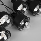 Гирлянда «Нить» 5.4 м с насадками «Диско-шары», IP44, тёмная нить, 10 LED, свечение красное/тёплое белое, солнечная батарея - Фото 6