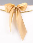 Пакет подарочный ламинированный, с лентой «Белый», горизонтальный, 30×27.5×12 см 9624186