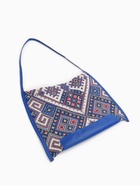 Сумка-шопер женская на магните, размер 35×6×29 см, синяя/белая - Фото 4