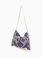 Сумка-шопер женская на магните, размер 35×6×29 см, белая/синяя - Фото 5