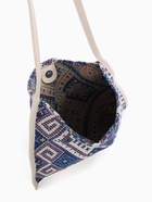 Сумка-шопер женская на магните, размер 35×6×29 см, белая/синяя - Фото 8