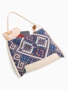 Сумка-шопер женская на магните, размер 35×6×29 см, белая/синяя - Фото 9