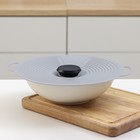 Крышка универсальная Доляна, силикон, d=22.5 см, цвет серый - Фото 7