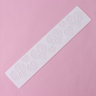 Коврик для айсинга Доляна «Сердца», силикон, 37.5×8×0.1 см, белый - Фото 3