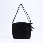 Сумка женская кросс-боди на молнии, 25×10×20 см, чёрная - Фото 3