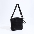 Сумка женская кросс-боди на молнии, 25×10×20 см, чёрная - Фото 4