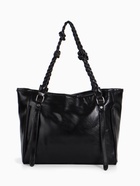 Сумка-шопер женская на молнии, размер 44×10×29 см, однотонная, чёрная - Фото 2