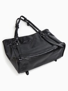 Сумка-шопер женская на молнии, размер 44×10×29 см, однотонная, чёрная - Фото 4