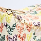 Сумка молодёжная на молнии, с принтом, 24×11×13 см, бежевая - Фото 5