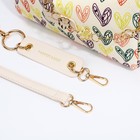 Сумка молодёжная на молнии, с принтом, 24×11×13 см, бежевая - Фото 7