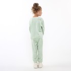 Пижама для девочки, цвет мятный, рост 110 см - Фото 4