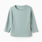 Лонгслив для девочек, цвет серо-зеленый, рост 110 см - фото 22727397