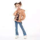 Толстовка для девочки, цвет песочный, рост 110 см - фото 24252857