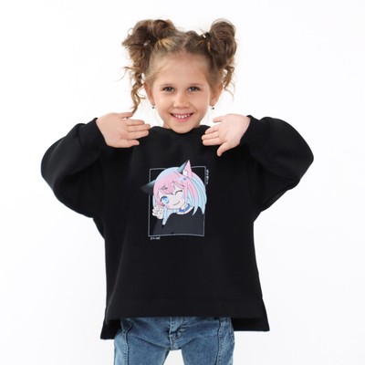 Толстовка для девочки Mark Formelle, чёрная, рост 104 см