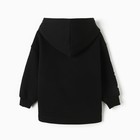 Толстовка для девочки, цвет черный, рост 110 см - фото 24252911