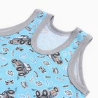 Комплект (майка,трусы) для мальчика, цвет голубой/джип, рост 116 см - фото 27342657