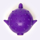 Игрушка для собак "Фугу" TPR, 9 см, фиолетовая/жёлтая - фото 7033069