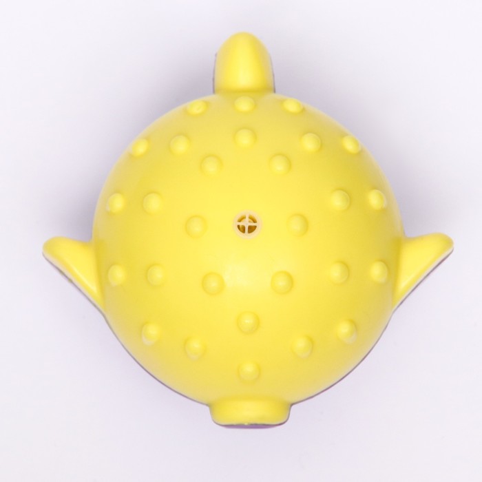 Игрушка для собак "Фугу" TPR, 9 см, фиолетовая/жёлтая