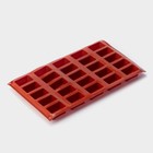 Форма для выпечки Доляна «Сладости.Батончик», силикон, 30×17×2 см (4×2.3×2 см), 25 ячеек, коричневая - Фото 3