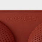 Форма для выпечки Доляна «Сердце», силикон, 29×17×1.5 см, 8 ячеек (6×5×1.5 см), коричневая - Фото 7