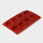 Форма для выпечки Доляна «Пузыри», силикон, 29×17×1.5 см, 8 ячеек (6×6×1.5 см), коричневая - Фото 2