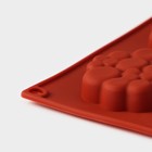 Форма для выпечки Доляна «Пузыри», силикон, 29×17×1.5 см, 8 ячеек (6×6×1.5 см), коричневая - Фото 7