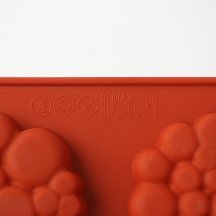 Форма для выпечки Доляна «Пузыри», силикон, 29×17×1,5 см, 8 ячеек (6×6×1,5 см), цвет коричневый - фото 1926765514