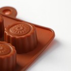 Форма для шоколада Доляна «Конди», силикон, 20×11×1,5 см, 15 ячеек (2,5×2,5×1,5 см), цвет коричневый - Фото 4
