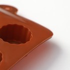 Форма для шоколада Доляна «Конди», силикон, 20×11×1,5 см, 15 ячеек (2,5×2,5×1,5 см), цвет коричневый - Фото 5