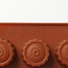 Форма для шоколада Доляна «Конди», силикон, 20×11×1,5 см, 15 ячеек (2,5×2,5×1,5 см), цвет коричневый - Фото 6