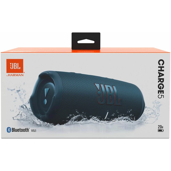 Портативная колонка JBL Charge 5, 40 Вт, BT 5.1, режим TWS, Power Bank, IP67, 7500мАч, синяя - фото 51343395