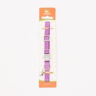 Ошейник кошачий светоотражающий, 19-32×1 см, фиолетовый - Фото 9