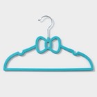 Плечики - вешалки для одежды Доляна «Бантик», 33×20 см, 5 шт, цвет бирюзовый - Фото 5