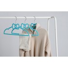Плечики - вешалки для одежды Доляна «Бантик», 33×20 см, 5 шт, цвет бирюзовый - Фото 6