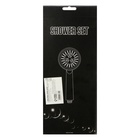 Набор для душа ZEIN Z2715, шланг 150 см, самоклеящийся держатель, лейка 5 режимов, черный - фото 808363300